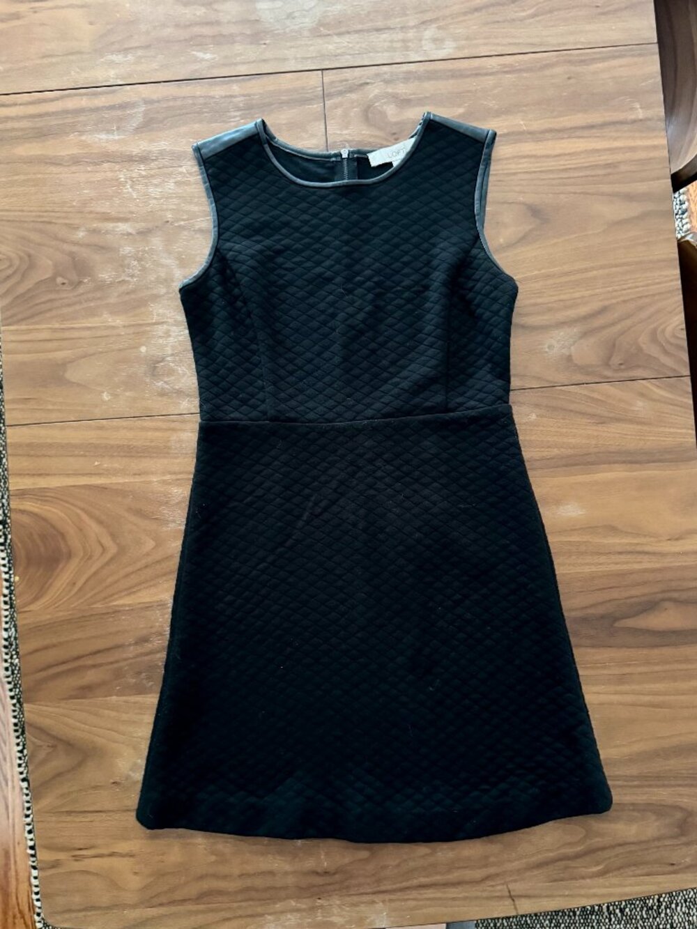 LOFT Black Quilted Dress, 0P